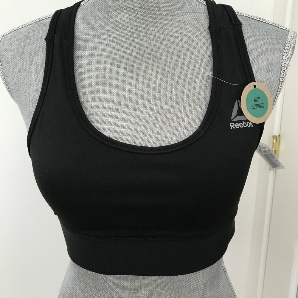 Reebok Sports Bra Black size S High Support NWT